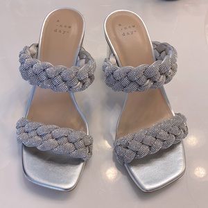 Sparkly Silver Sandals